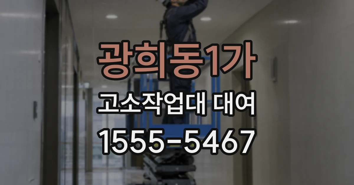 광희동1가 고소작업대 대여