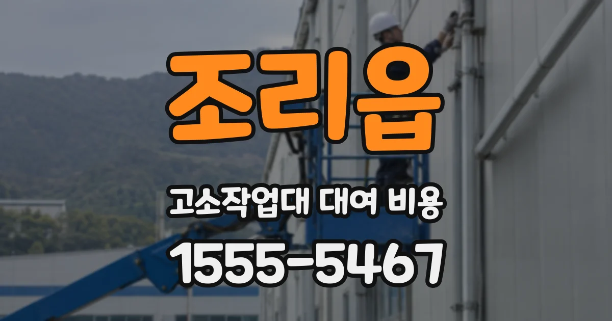조리읍 고소작업대 대여 비용