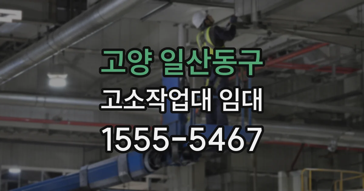고양 일산동구 고소작업대 임대