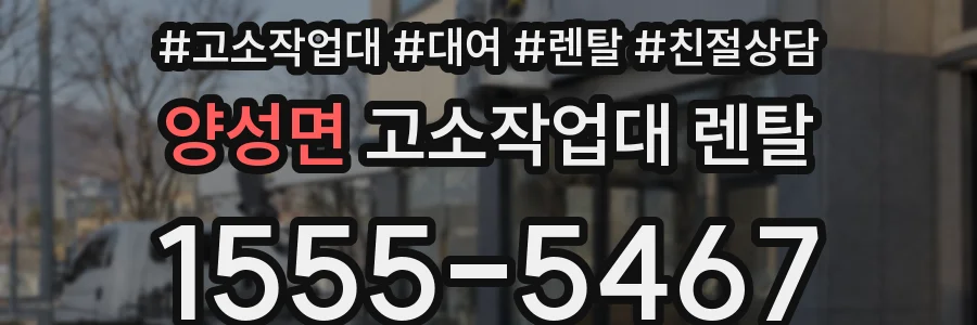 양성면 고소작업대 렌탈