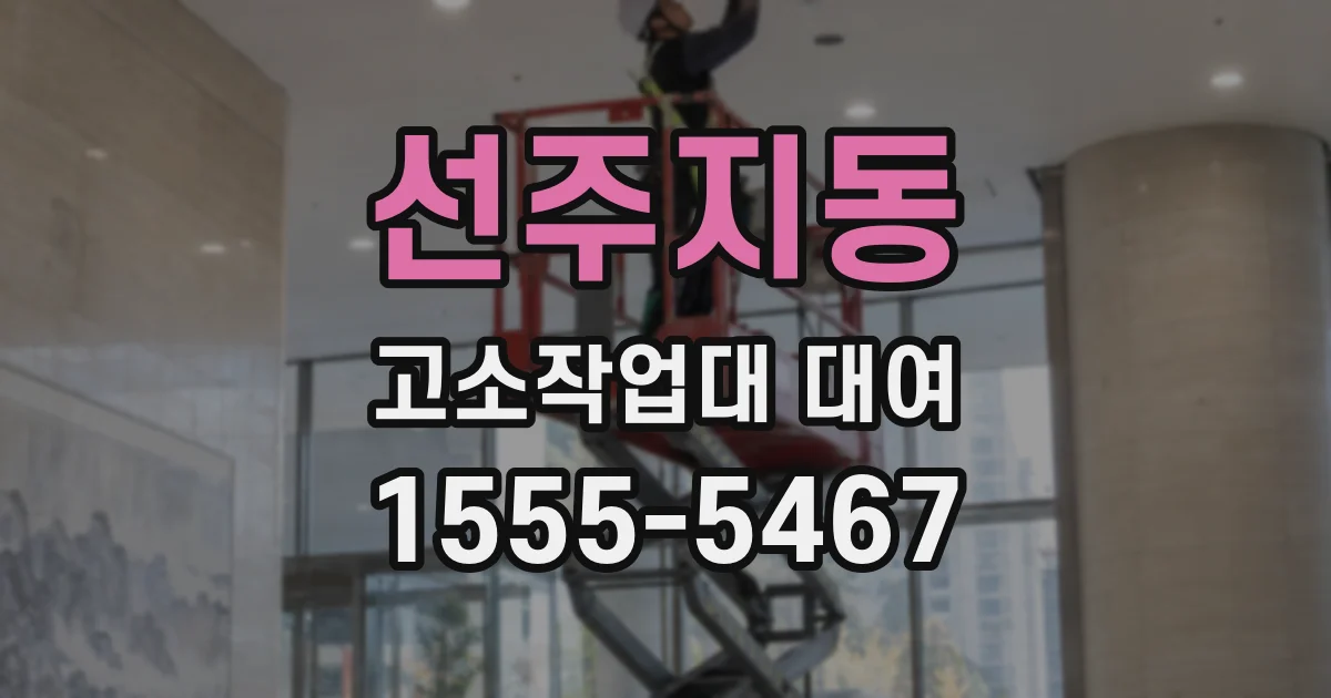 선주지동 고소작업대 대여