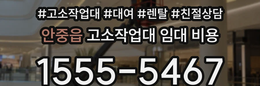 안중읍 고소작업대 임대 비용
