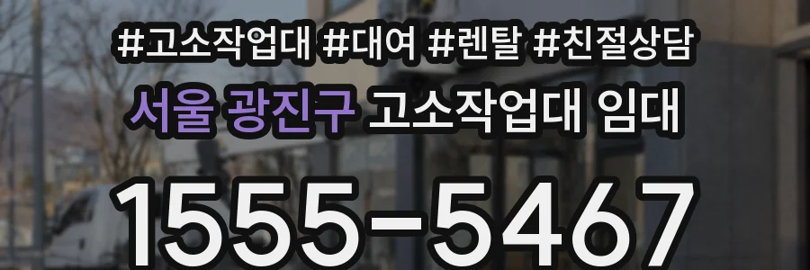 서울 광진구 고소작업대 임대