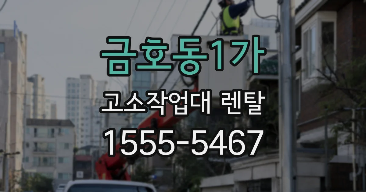 금호동1가 고소작업대 렌탈