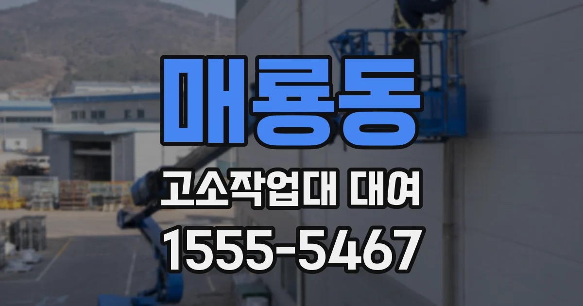 매룡동 고소작업대 대여
