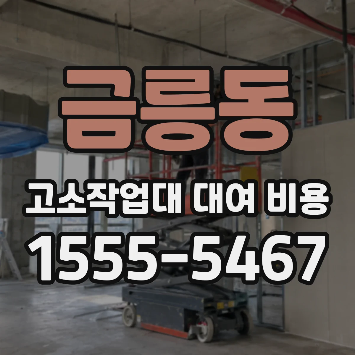금릉동 고소작업대 대여 비용