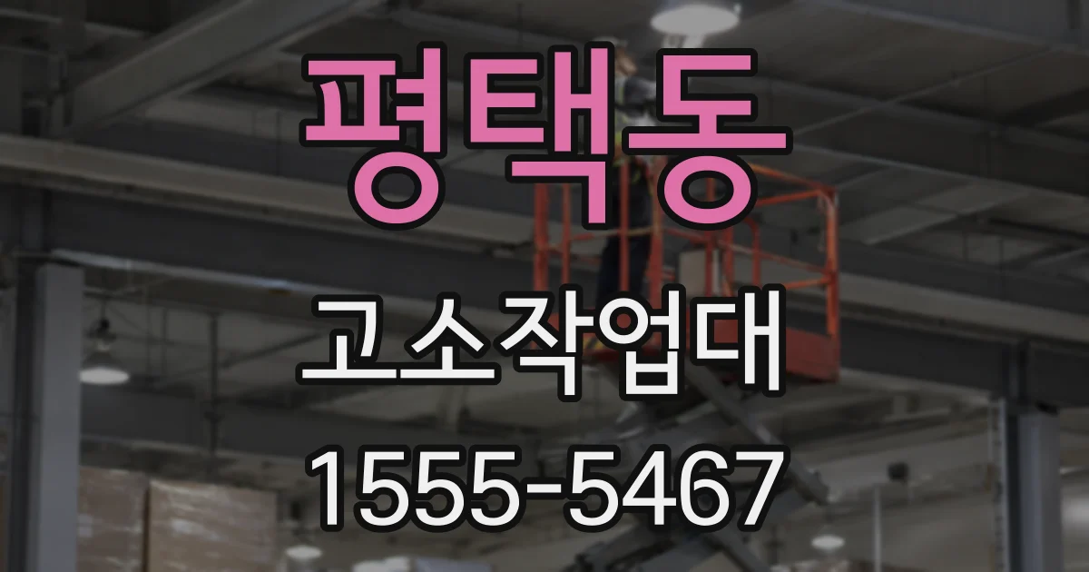 평택동 고소작업대