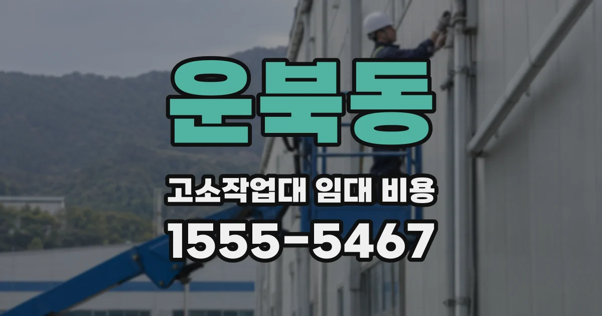 운북동 고소작업대 임대 비용