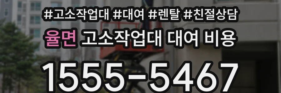 율면 고소작업대 대여 비용