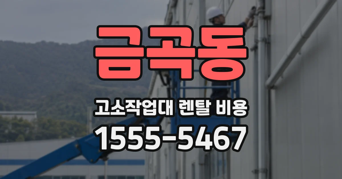 금곡동 고소작업대 렌탈 비용