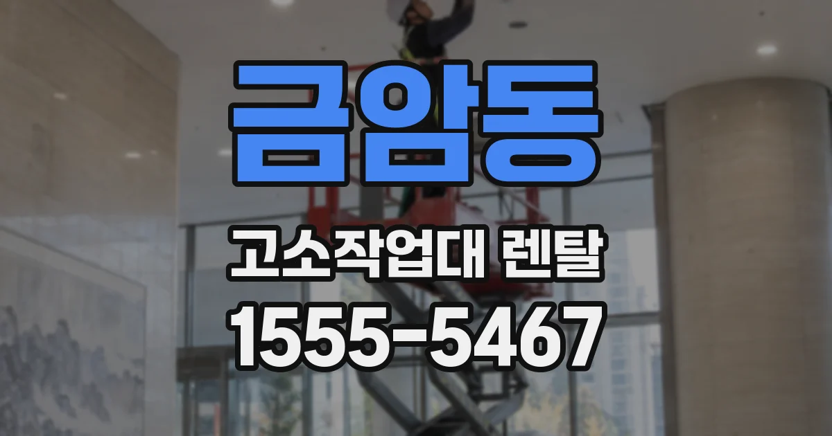 금암동 고소작업대 렌탈