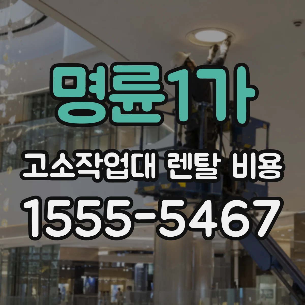 명륜1가 고소작업대 렌탈 비용