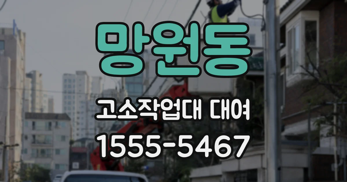 망원동 고소작업대 대여