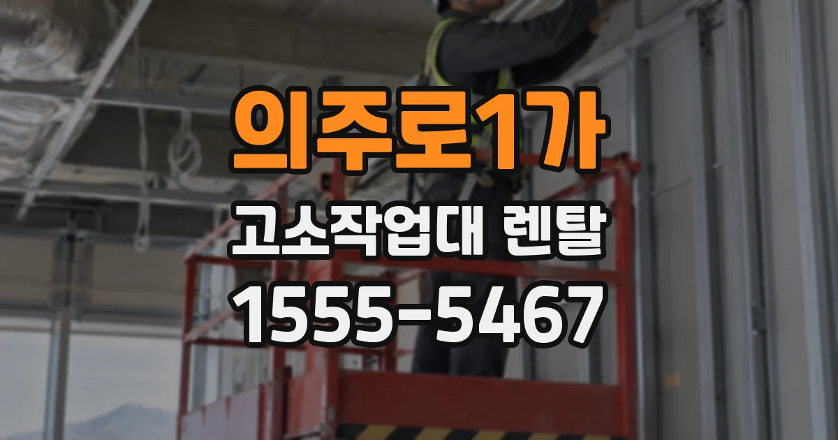 의주로1가 고소작업대 렌탈