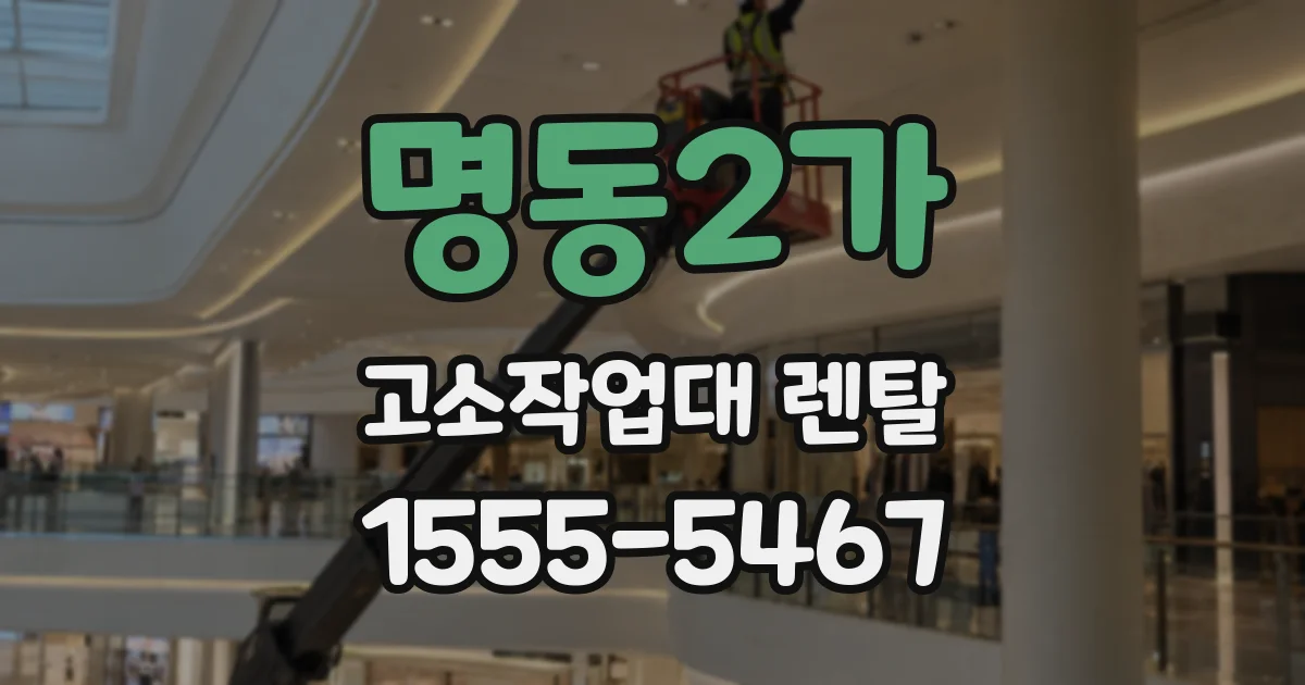 명동2가 고소작업대 렌탈