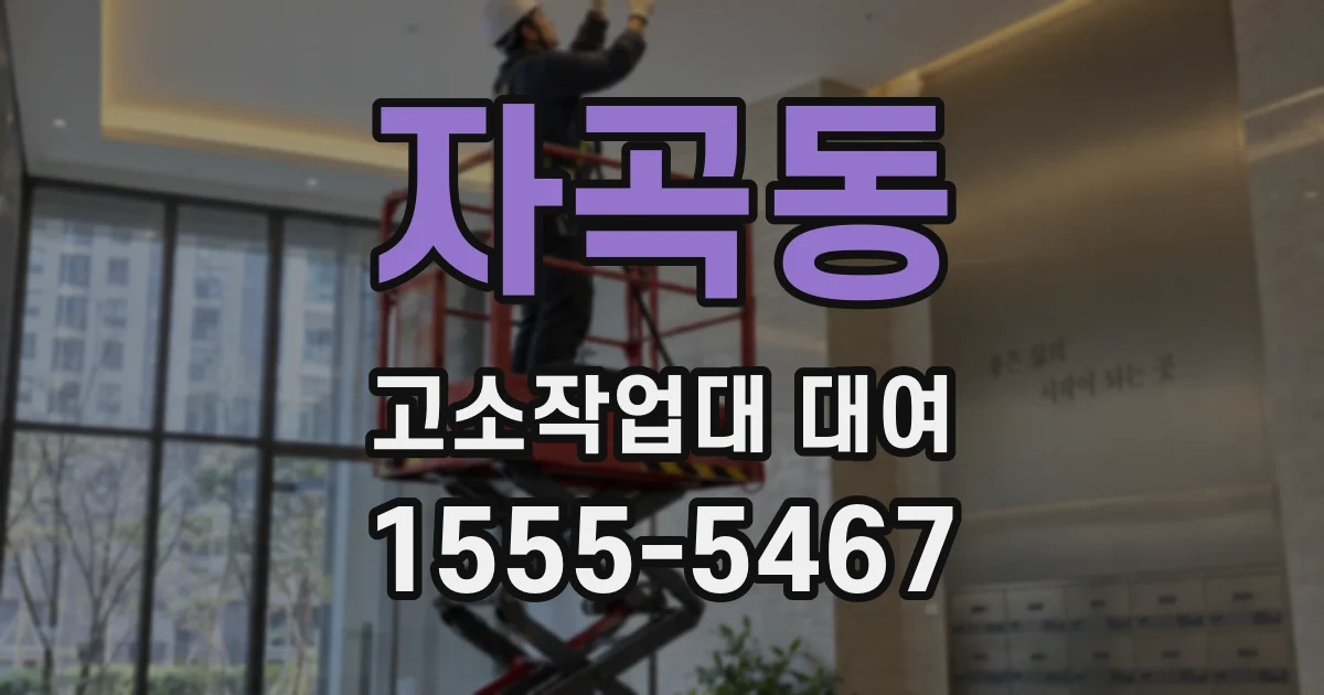 자곡동 고소작업대 대여