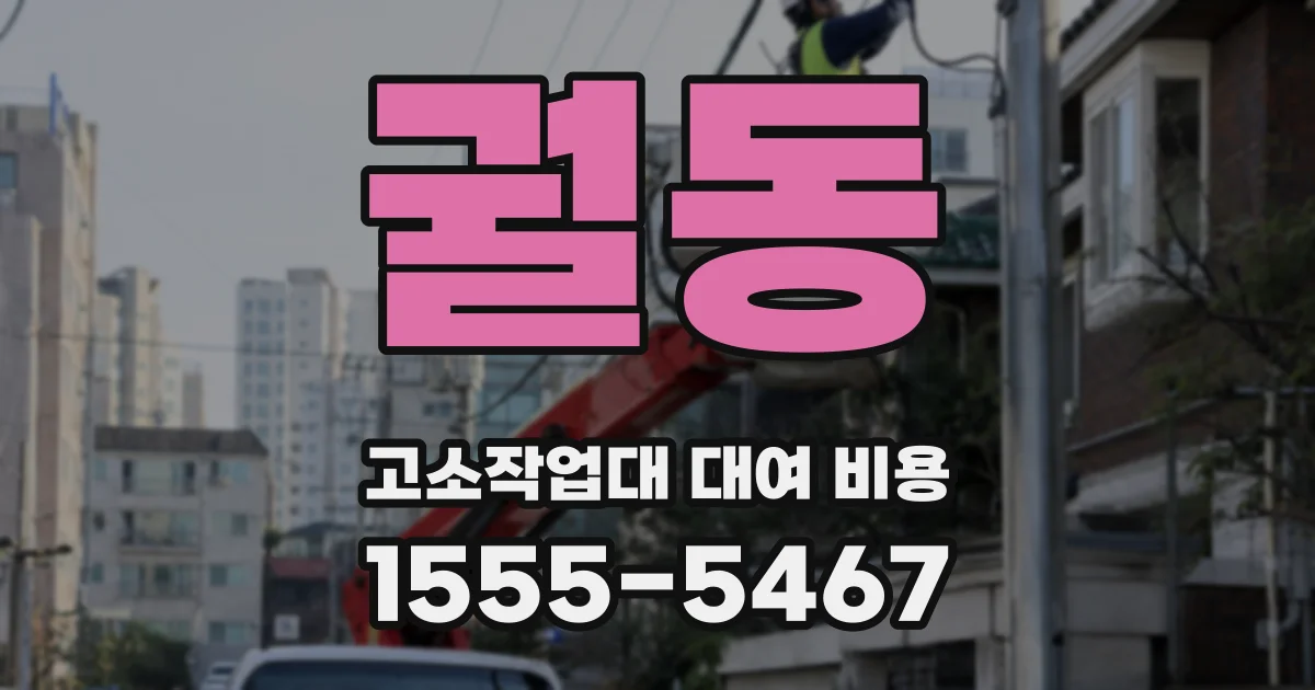 궐동 고소작업대 대여 비용