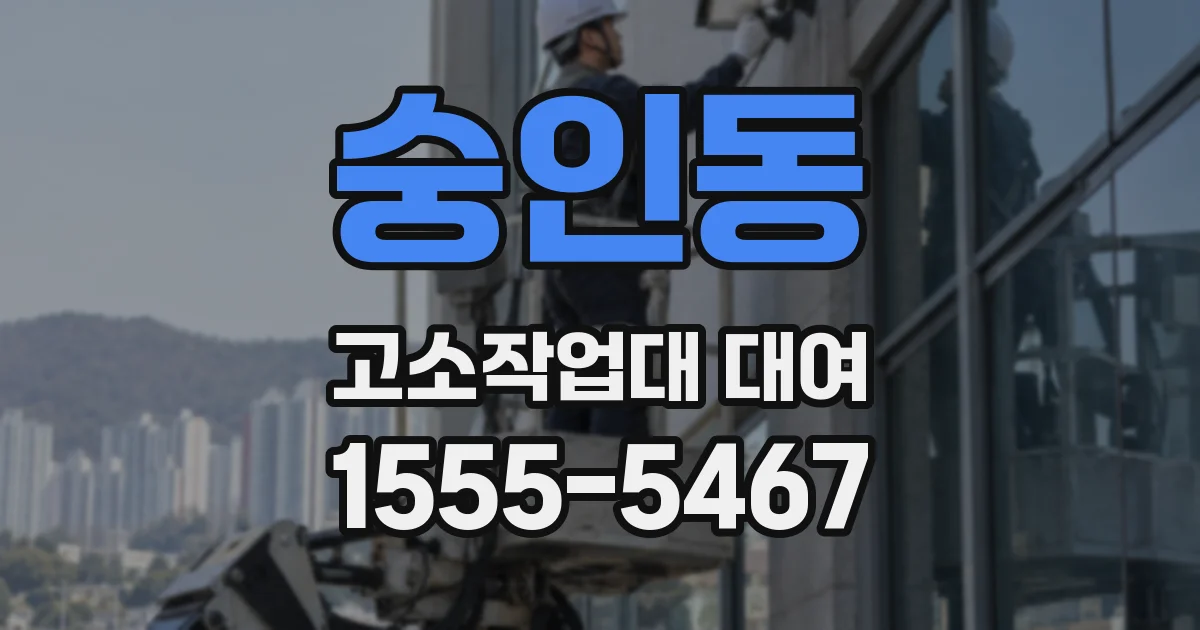 숭인동 고소작업대 대여