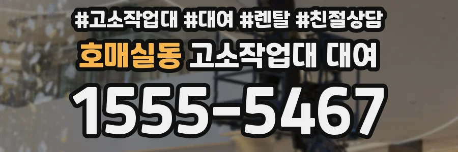 호매실동 고소작업대 대여