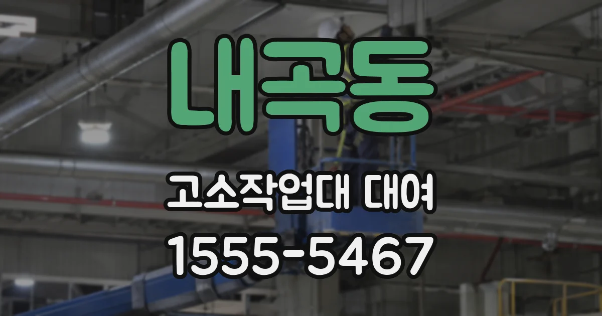내곡동 고소작업대 대여