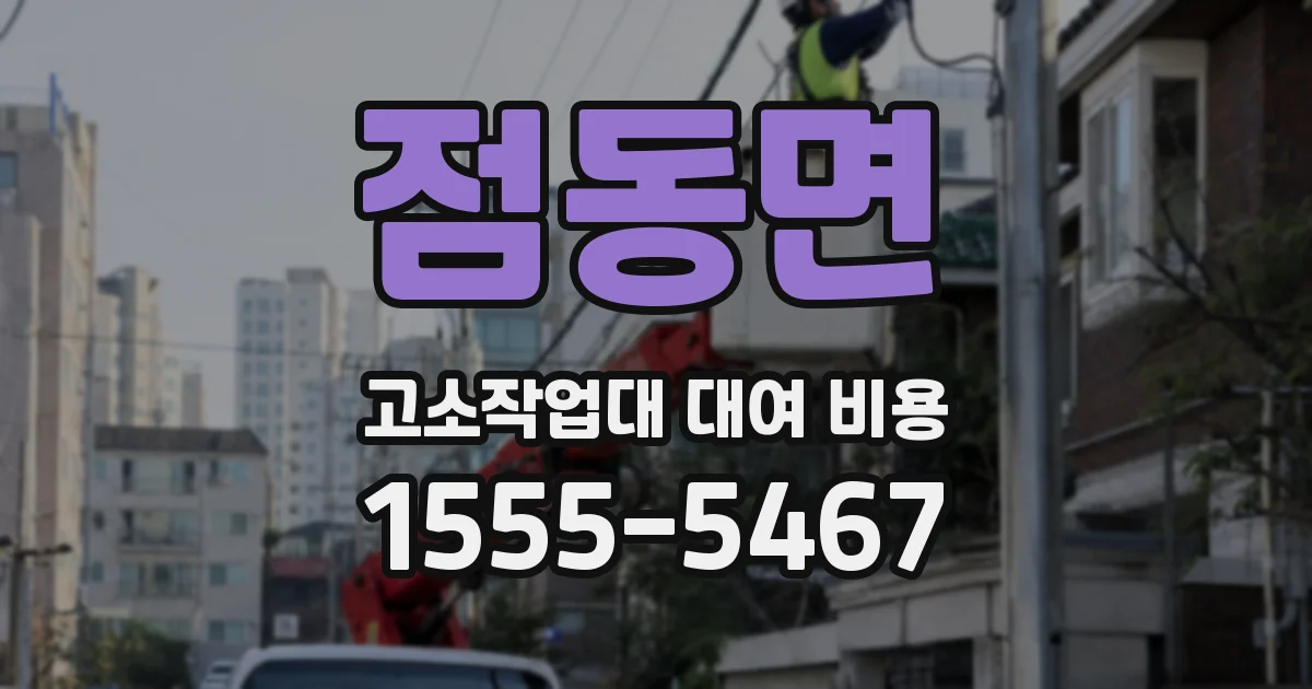 점동면 고소작업대 대여 비용