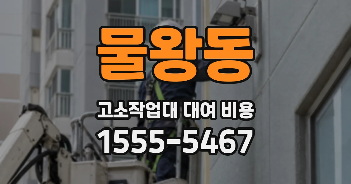 물왕동 고소작업대 대여 비용
