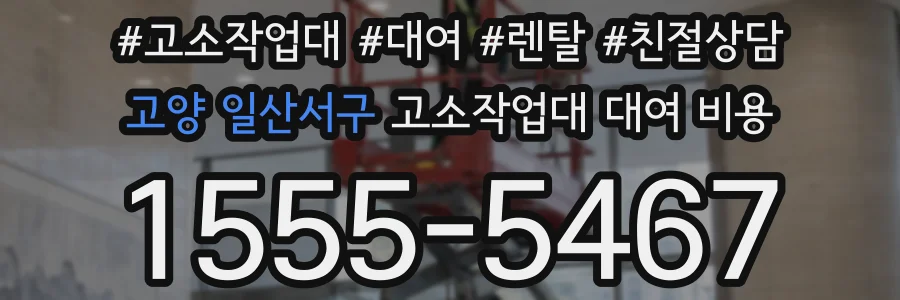 고양 일산서구 고소작업대 대여 비용