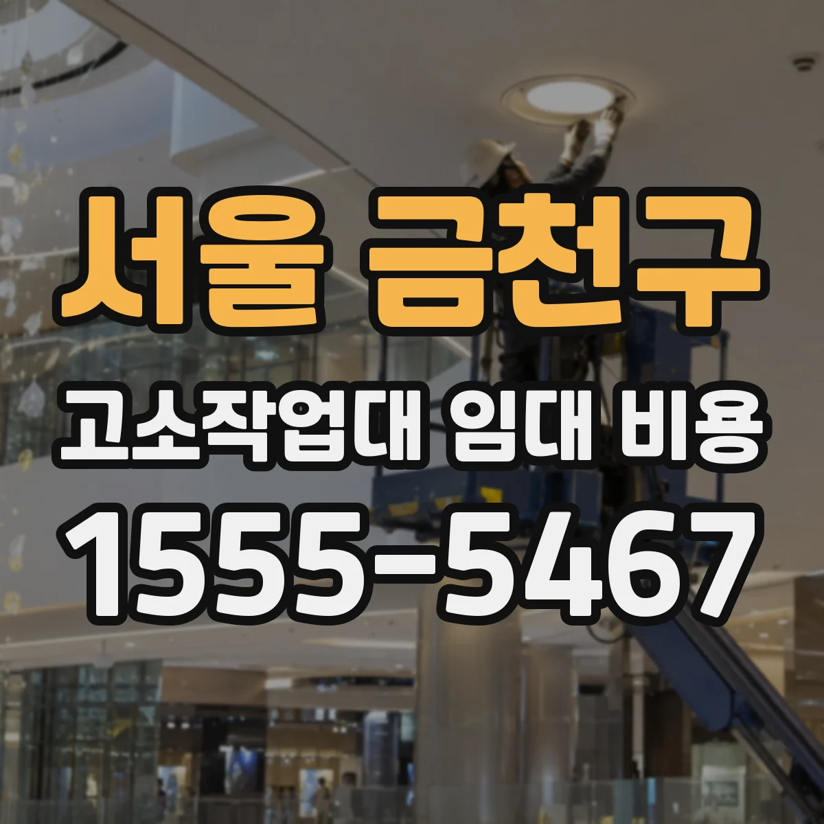 서울 금천구 고소작업대 임대 비용