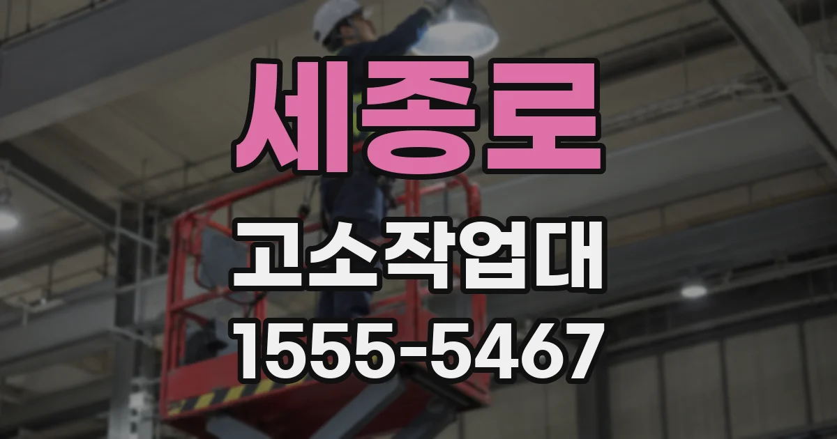 세종로 고소작업대