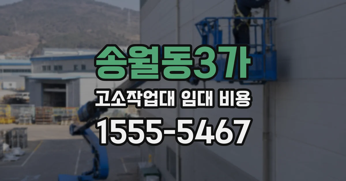 송월동3가 고소작업대 임대 비용
