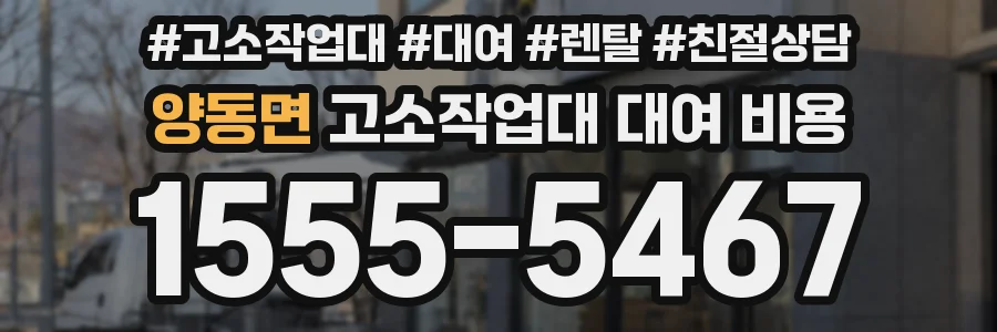 양동면 고소작업대 대여 비용