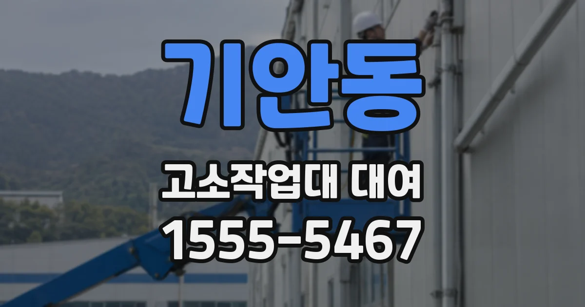 기안동 고소작업대 대여