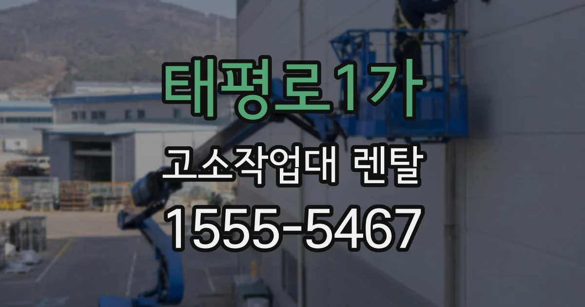 태평로1가 고소작업대 렌탈