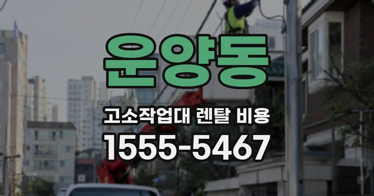 운양동 고소작업대 렌탈 비용