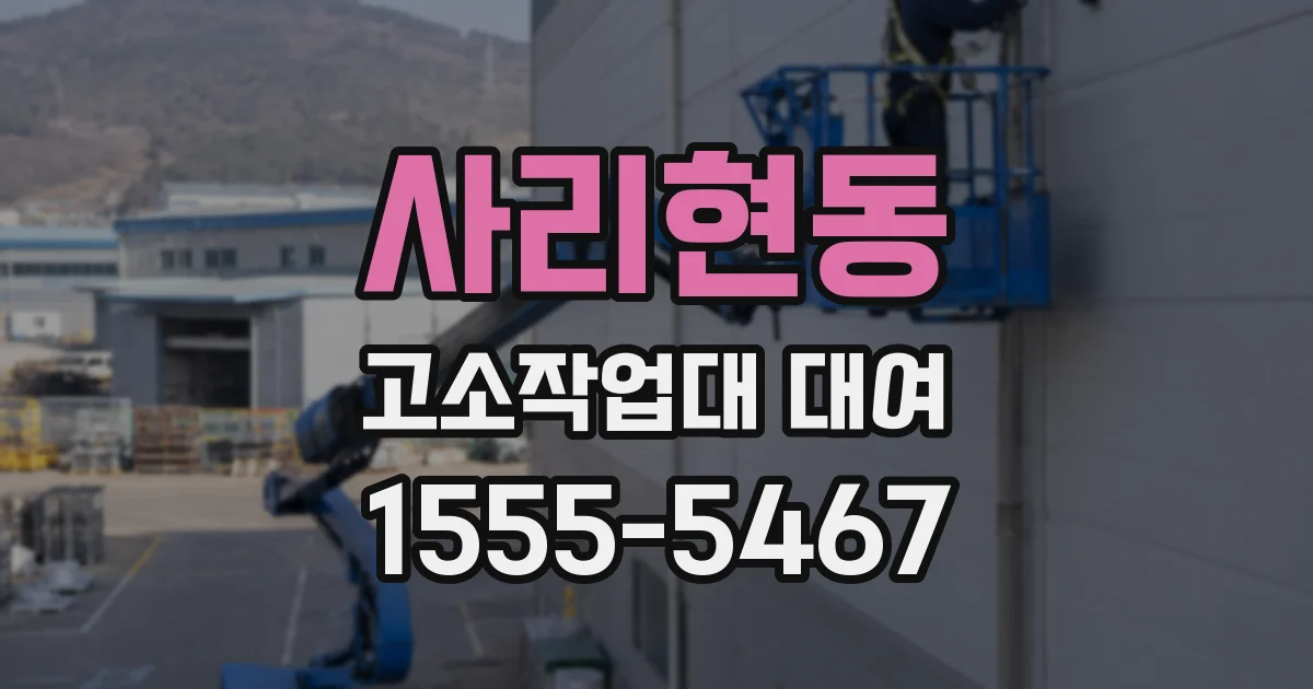 사리현동 고소작업대 대여