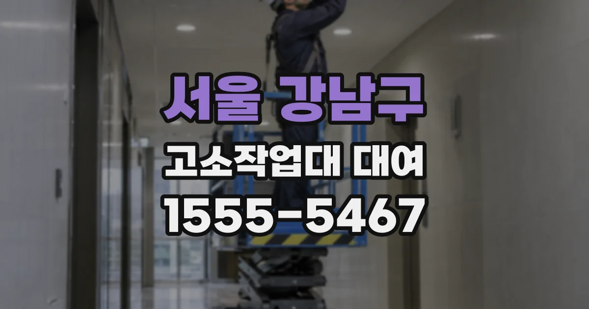 서울 강남구 고소작업대 대여