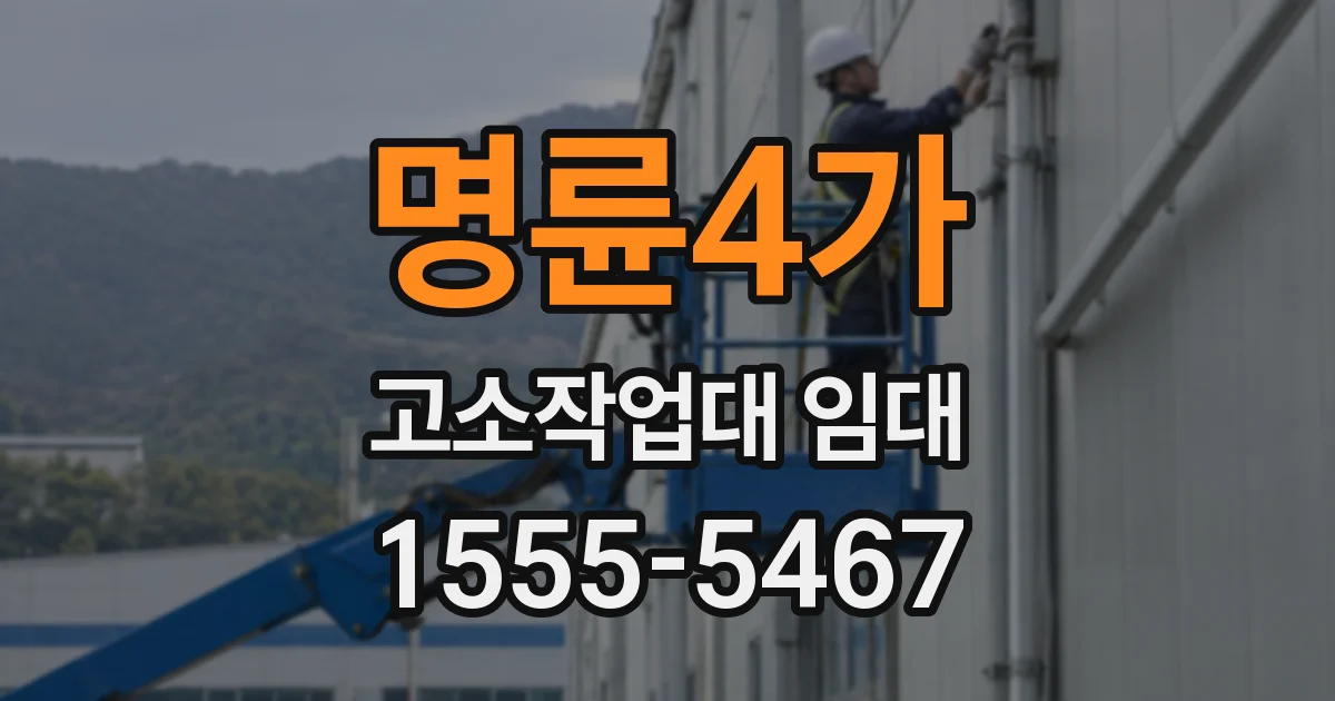 명륜4가 고소작업대 임대
