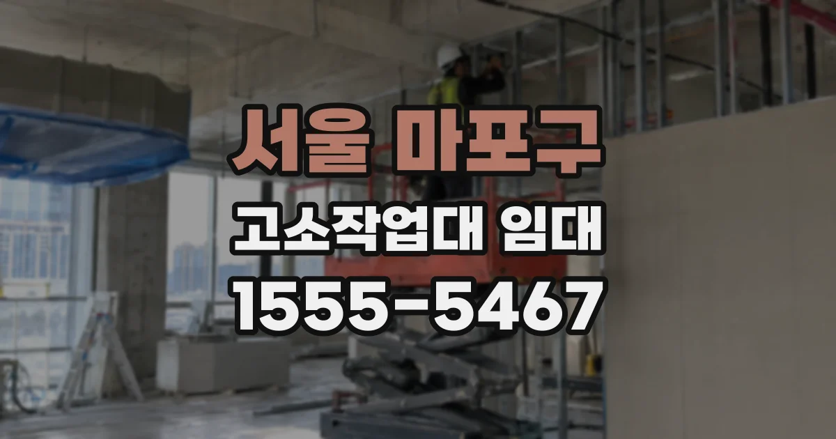 서울 마포구 고소작업대 임대