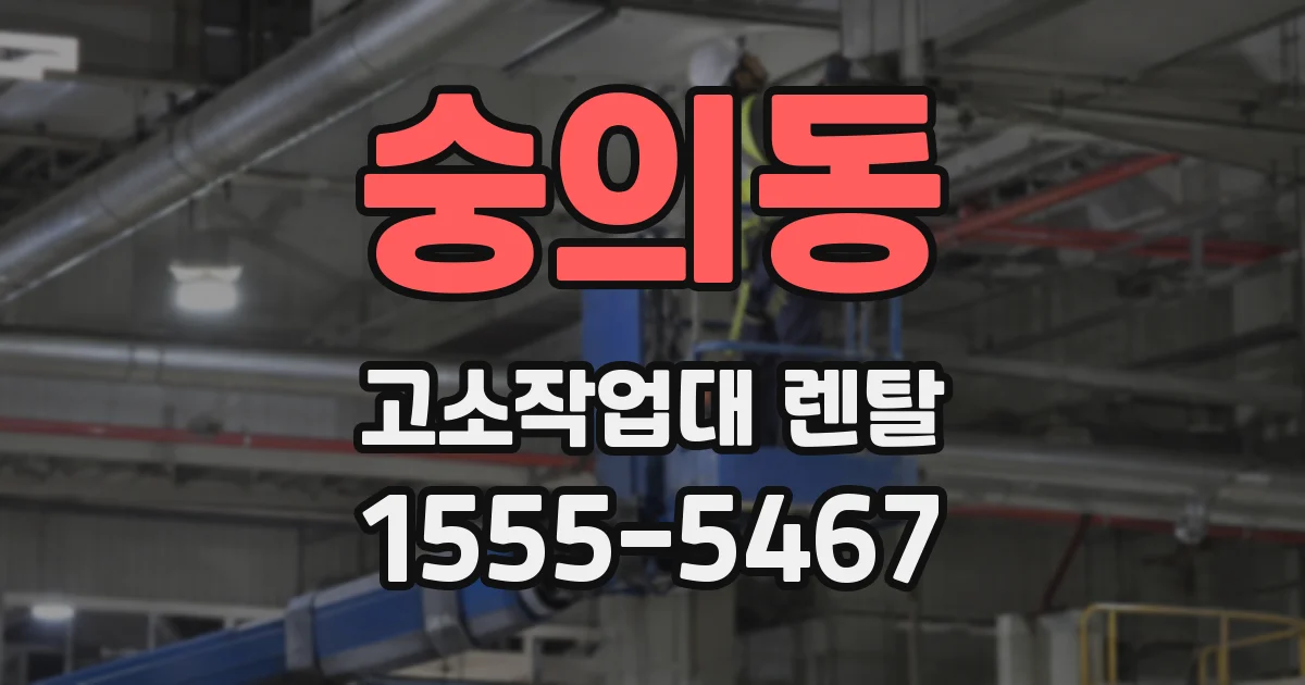 숭의동 고소작업대 렌탈