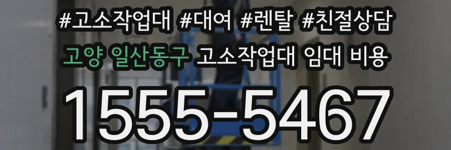 고양 일산동구 고소작업대 임대 비용