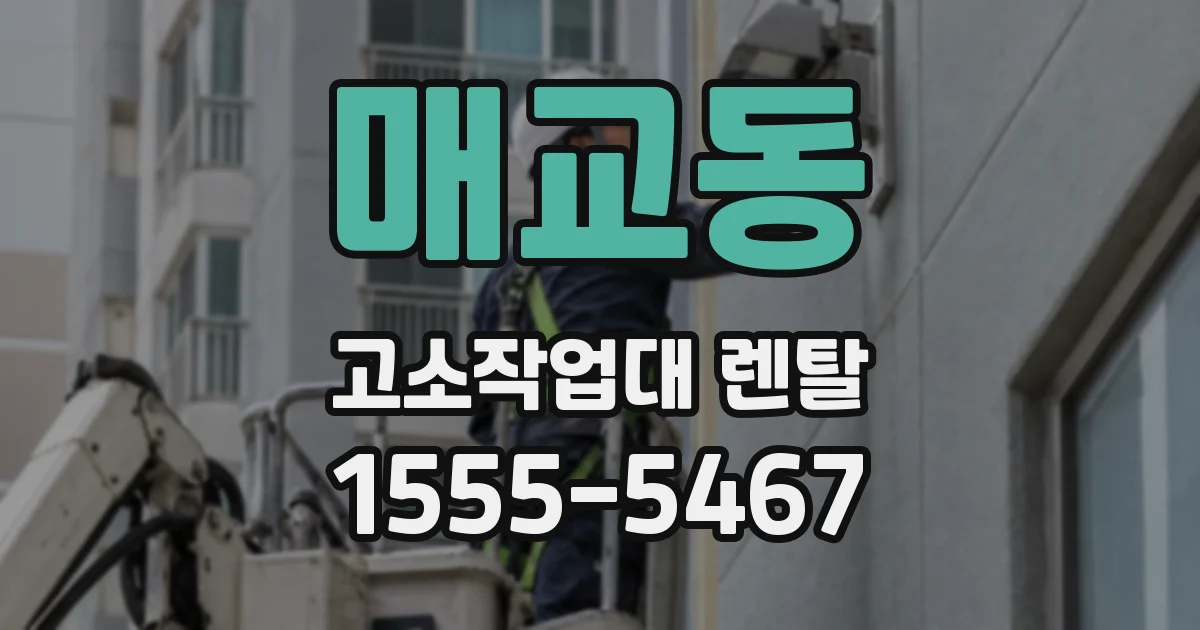 매교동 고소작업대 렌탈