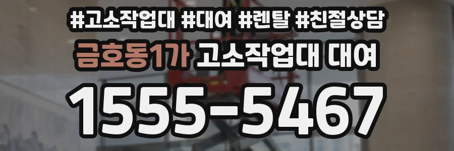 금호동1가 고소작업대 대여