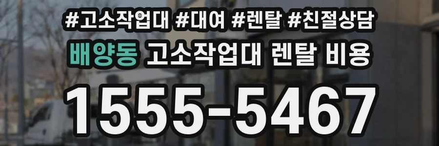 배양동 고소작업대 렌탈 비용