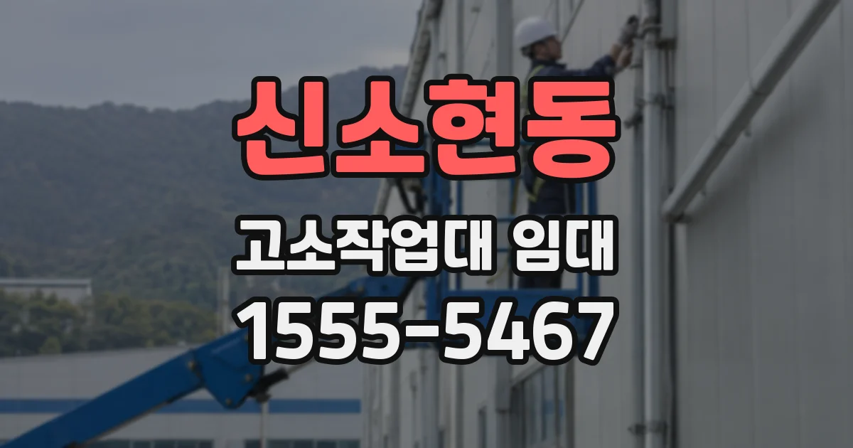 신소현동 고소작업대 임대