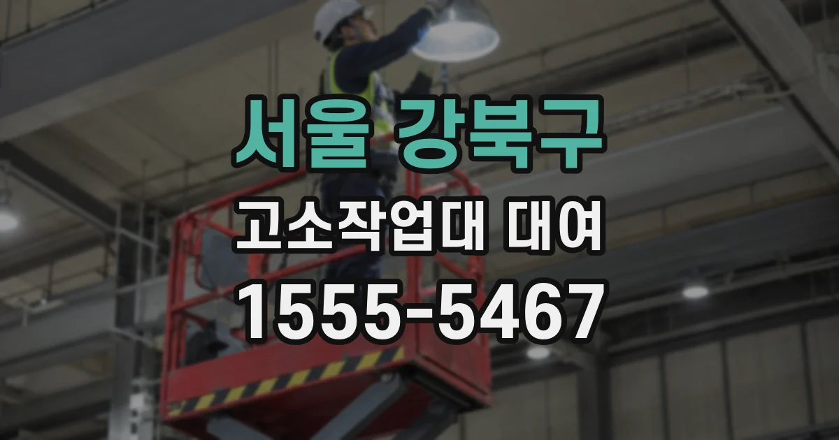 서울 강북구 고소작업대 대여