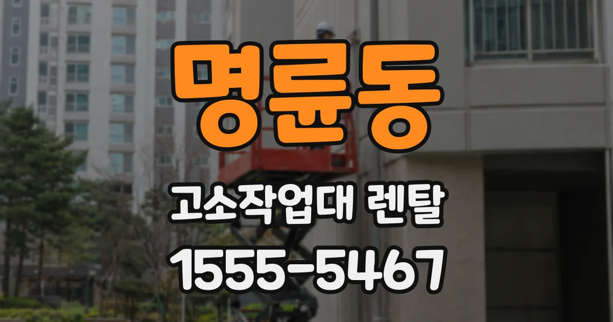 명륜동 고소작업대 렌탈