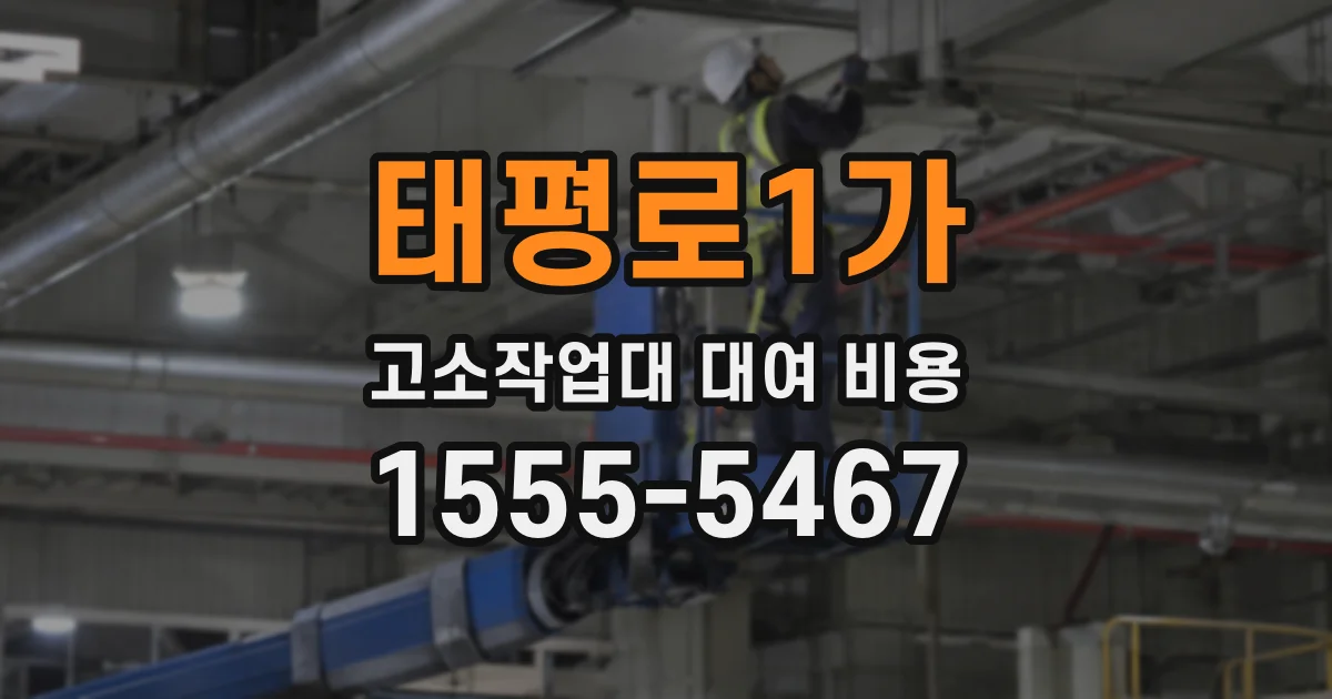 태평로1가 고소작업대 대여 비용