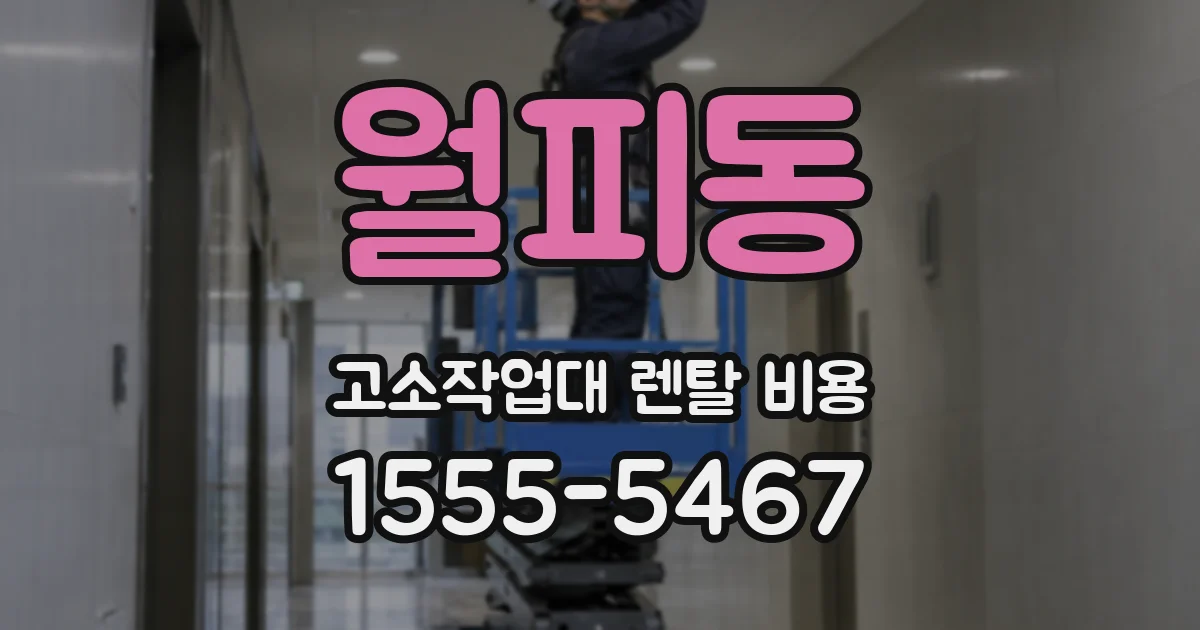 월피동 고소작업대 렌탈 비용