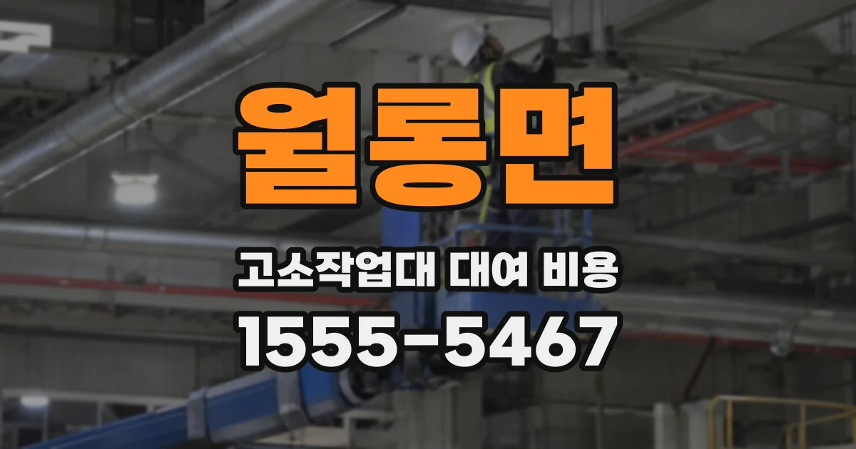 월롱면 고소작업대 대여 비용