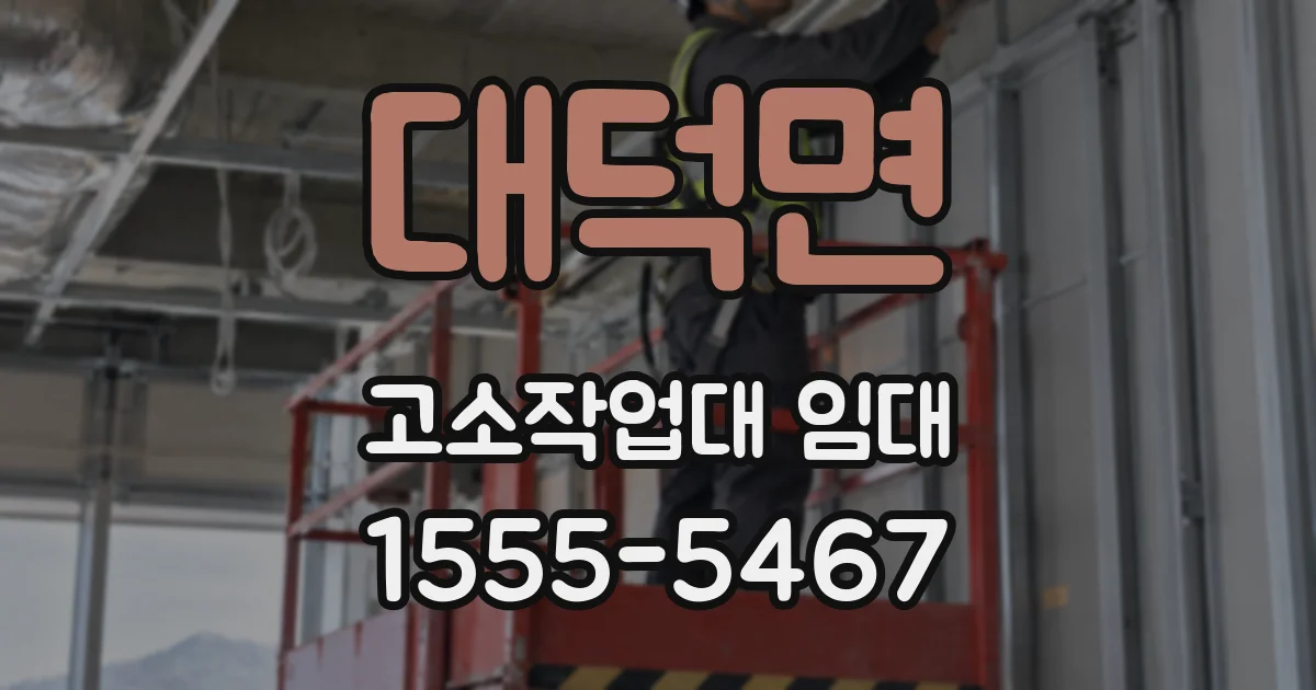 대덕면 고소작업대 임대